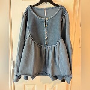 Vintage Pullover｜About A Girl Pullover | Henley Top | Free People Size Large